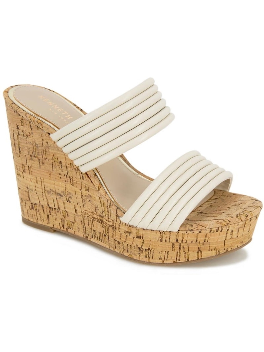 Kenneth Cole New York Cailyn Cork Wedge Sandal in Cognac - Size 8 (NIB)